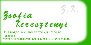 zsofia keresztenyi business card