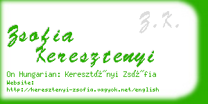 zsofia keresztenyi business card